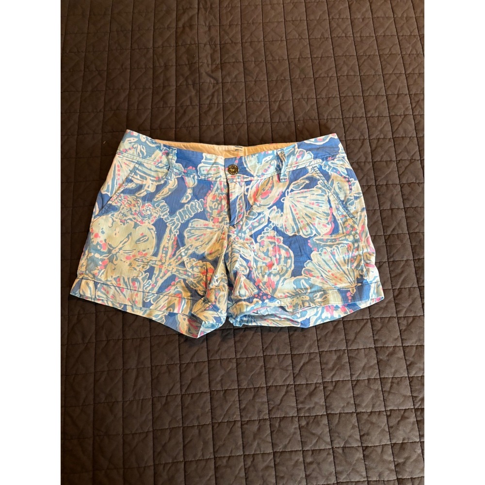 Lilly Pulitzer The Callahan Short Bay Blue Into The Deep Print Size 6